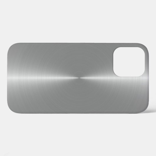 Minimalistisch glanzend metallisch zilvergrijs Case-Mate iPhone case (Achterkant (horizontaal))
