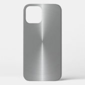 Minimalistisch glanzend metallisch zilvergrijs Case-Mate iPhone case (Achterkant)