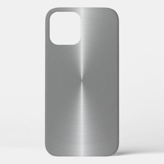 Minimalistisch glanzend metallisch zilvergrijs Case-Mate iPhone case (Achterkant)