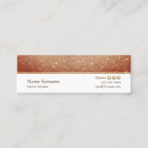 Minimalistisch Glitter Designer Mini Visitekaartje