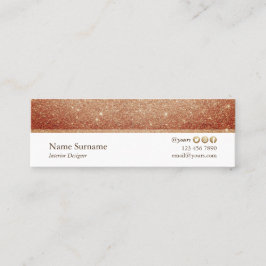 Minimalistisch Glitter Designer Mini Visitekaartje