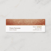 Minimalistisch Glitter Designer Mini Visitekaartje (Voorkant)