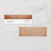 Minimalistisch Glitter Designer Mini Visitekaartje (Voorkant / Achterkant)