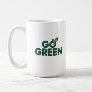Minimalistisch Go Green Milieuvriendelijk Bladontw Koffiemok