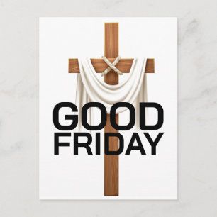 Minimalistisch Goede Vrijdag-ontwerp met kruissymb Feestdagenkaart