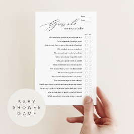 Minimalistisch gokken wie Baby shower quiz spel