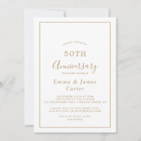 Minimalistisch Gold 50th Wedding Jubileum