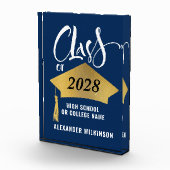 Minimalistisch Gold Afstudeerder Pet Stijlvol Afst Fotoblokken (Rechts)