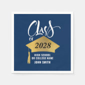 Minimalistisch Gold Afstudeerder Pet Stijlvol Afst Servet (Voorkant)