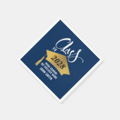 Minimalistisch Gold Afstudeerder Pet Stijlvol Afst Servet (Hoek)