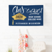 Minimalistisch Gold Afstudeerder Pet Stijlvol Afst Spandoek (Insitu)