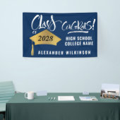 Minimalistisch Gold Afstudeerder Pet Stijlvol Afst Spandoek (Beurs)