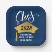 Minimalistisch Gold Afstudeerder Pet Stijlvolle Gr Papieren Bordje (Voorkant)