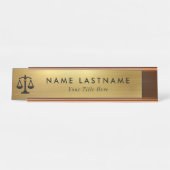 Minimalistisch Gold Attorney Desk Name Bord Bureau Naambordje (Voorkant)