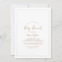 Minimalistisch Gold Baby Brunch