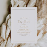 Minimalistisch Gold-Baby shower Kaart<br><div class="desc">Deze minimalistische gouden baby shower-uitnodiging is perfect voor een eenvoudig baby shower. Het moderne romantische ontwerp kenmerkt klassieke gouden en witte typografie in combinatie met een roestachtige, maar elegante kalligrafie met , met de hand geschreven stijl. in elke kleur. Houd het ontwerp eenvoudig en elegant, zoals het is, of personaliseer...</div>