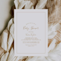 Minimalistisch Gold-Baby shower