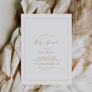 Minimalistisch Gold-Baby shower Kaart