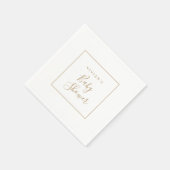 Minimalistisch Gold-Baby shower Servet (Hoek)