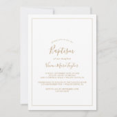 Minimalistisch Gold-baptisme Kaart (Voorkant)