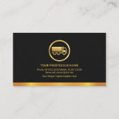 Minimalistisch Gold Border Line Logistics Transpor Visitekaartje (Achterkant)