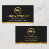 Minimalistisch Gold Border Line Logistics Transpor Visitekaartje (Voorkant / Achterkant)