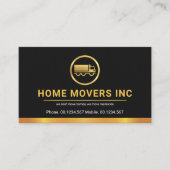 Minimalistisch Gold Border Line Logistics Transpor Visitekaartje (Voorkant)