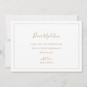 Minimalistisch Gold Bridesmaid-voorstel Kaart (Achterkant)