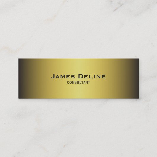Minimalistisch Gold Consultant-Visitekaartje Mini Visitekaartje (Voorkant)