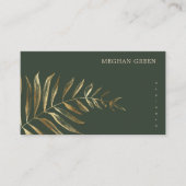 Minimalistisch Gold Faux Folie Foliage Visitekaart Visitekaartje (Voorkant)