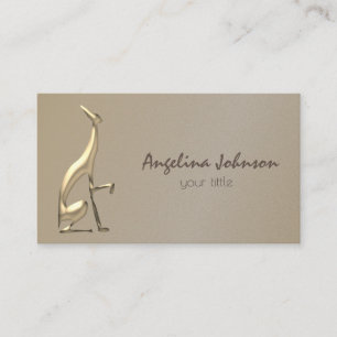 Minimalistisch Gold Foil Dog Professional Visitekaartje