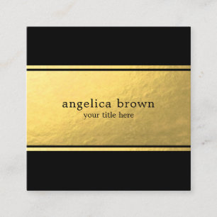 Minimalistisch Gold Foil Square Visitekaartje