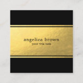 Minimalistisch Gold Foil Square Visitekaartje (Voorkant)