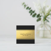 Minimalistisch Gold Foil Square Visitekaartje (Staand voorkant)