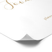 Minimalistisch Gold Food Table Sign Poster (Hoek)