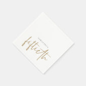 Minimalistisch Gold Handwriting Style, vijftigste Servet (Hoek)