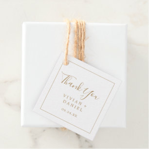 Minimalistisch Gold Hartelijk dank Bedankjes Labels