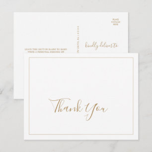 Minimalistisch Gold Hartelijk dank Briefkaart