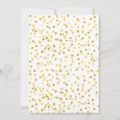 Minimalistisch Gold Hearts Black and White Script Save The Date (Achterkant)