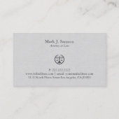 Minimalistisch Gold Justice Logo, Black & Grey Lin Visitekaartje (Achterkant)