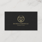 Minimalistisch Gold Justice Logo, Black & Grey Lin Visitekaartje (Voorkant)