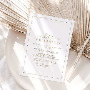 Minimalistisch Gold Let's vieren Kaart