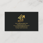 Minimalistisch Gold Letter E Elektriciteitsstekker Visitekaartje (Achterkant)