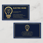 Minimalistisch Gold Line Lijst Home Bulb. Visitekaartje (Voorkant / Achterkant)