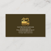 Minimalistisch Gold Line Monogram Home Moving Visitekaartje (Achterkant)