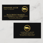 Minimalistisch Gold Line Truck Transport Visitekaartje (Voorkant / Achterkant)