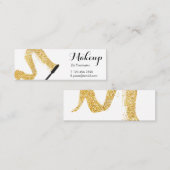 Minimalistisch Gold Makeup Artist Mini Visitekaart Mini Visitekaartje (Voorkant / Achterkant)