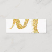 Minimalistisch Gold Makeup Artist Mini Visitekaart Mini Visitekaartje (Achterkant)