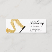 Minimalistisch Gold Makeup Artist Mini Visitekaart