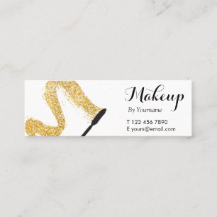 Minimalistisch Gold Makeup Artist Mini Visitekaart Visitekaartje